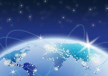 ネットワークが飛び交う地球