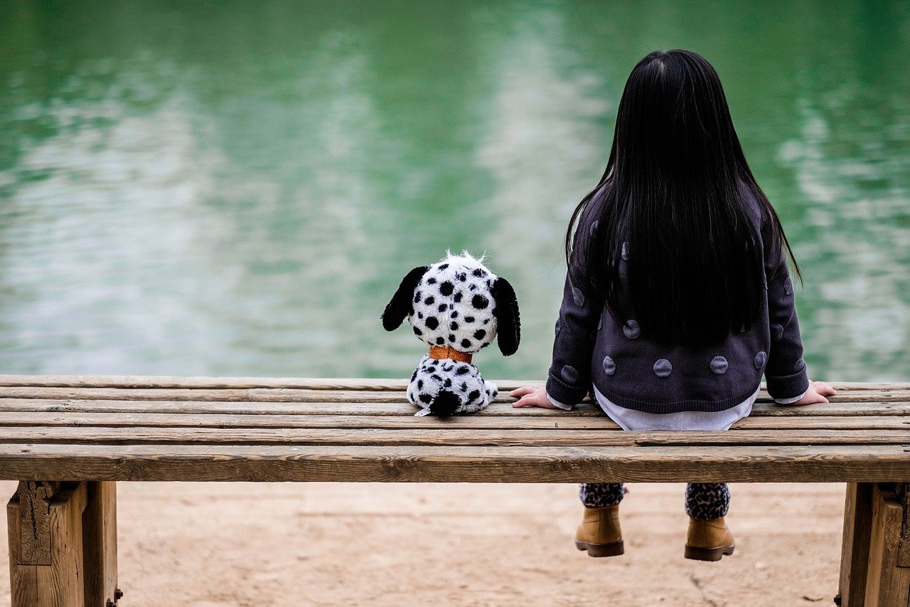 girl with a toy