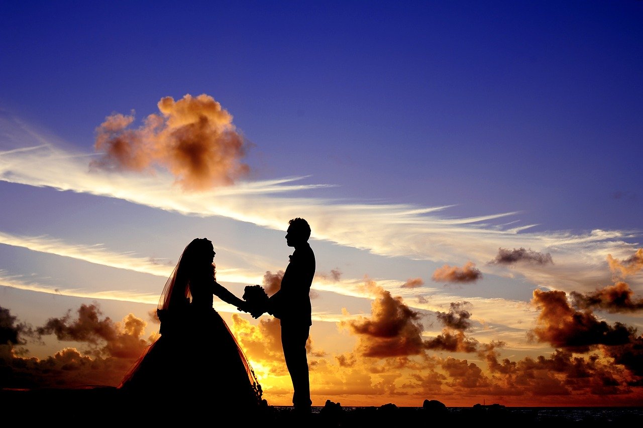 sunset wedding