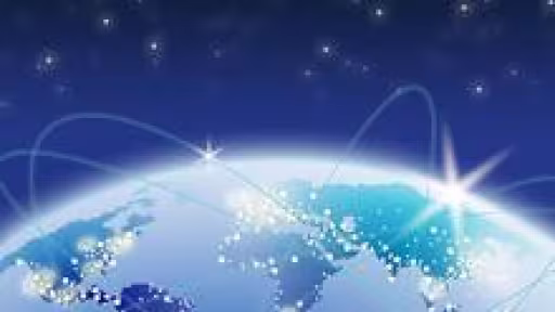 ネットワークが飛び交う地球