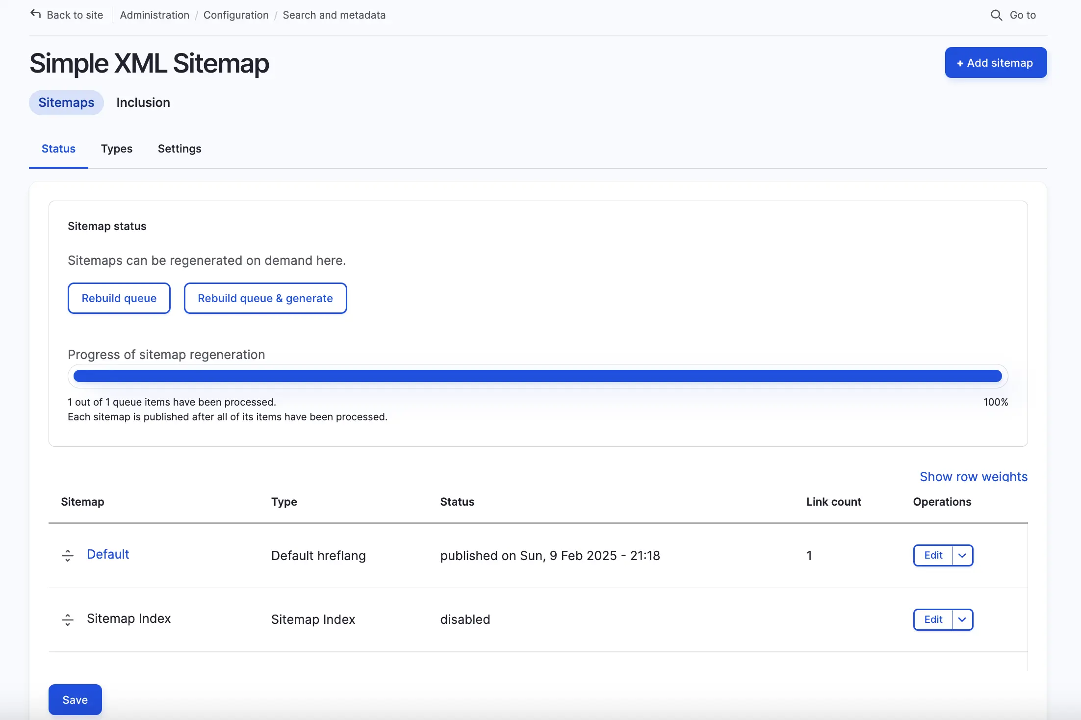 simple xml sitemap