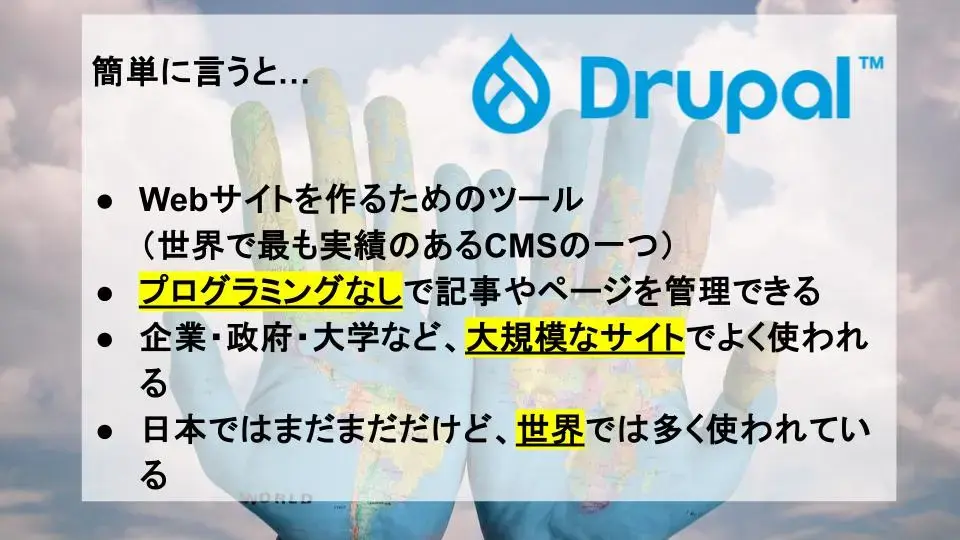 Drupal CMSの説明