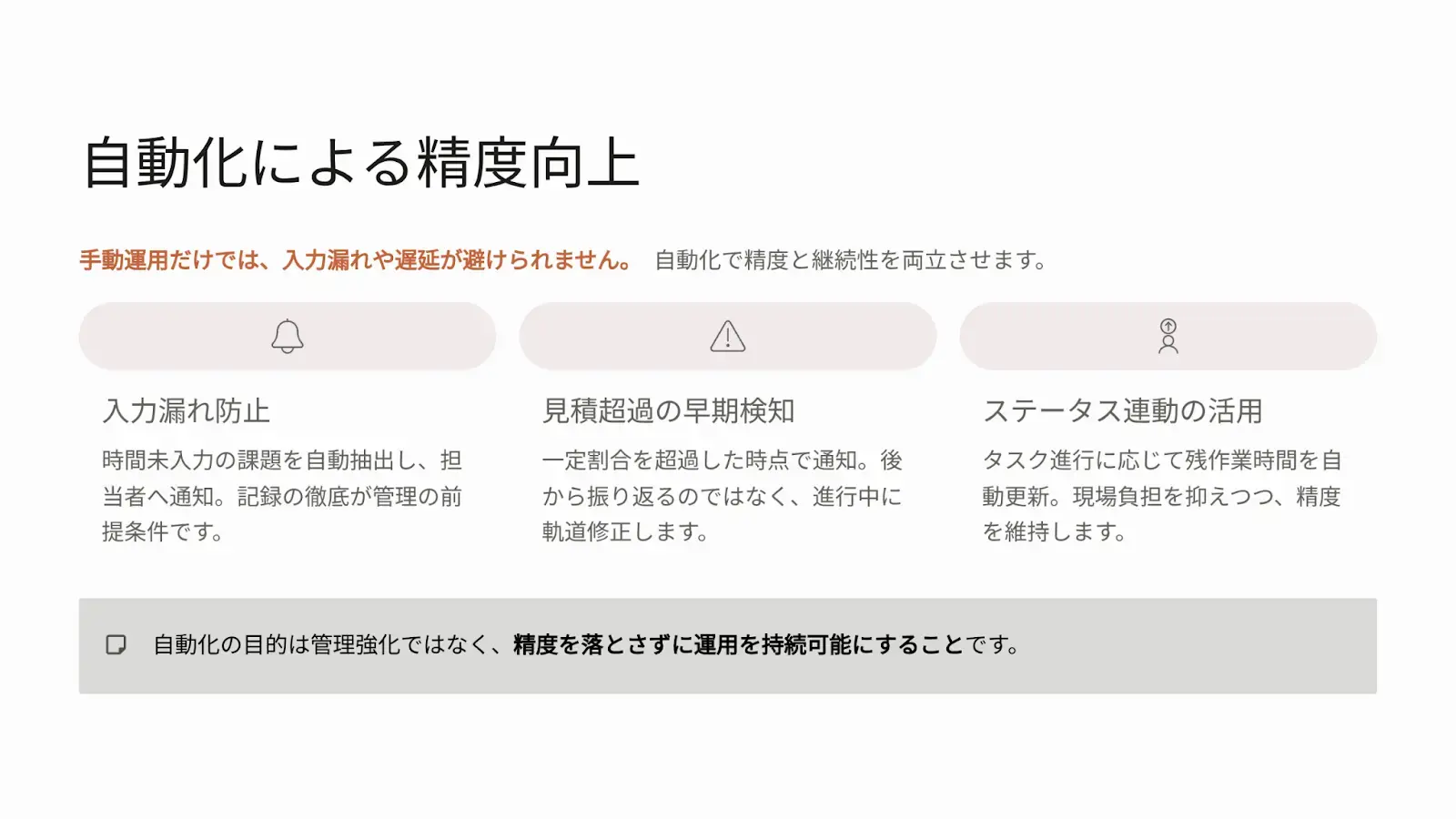 自動化による精度向上